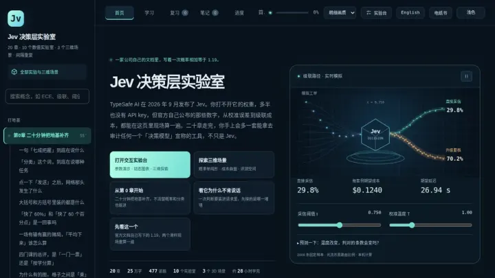 Jev 决策层实验室 的页面截图